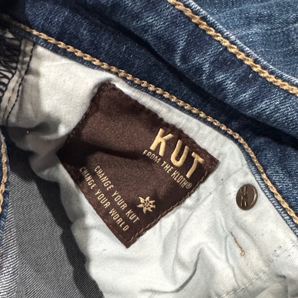 Kut from the Kloth Dark Blue High Rise Fab Ab Baby Bootcut Jeans - Picture 4 of 6